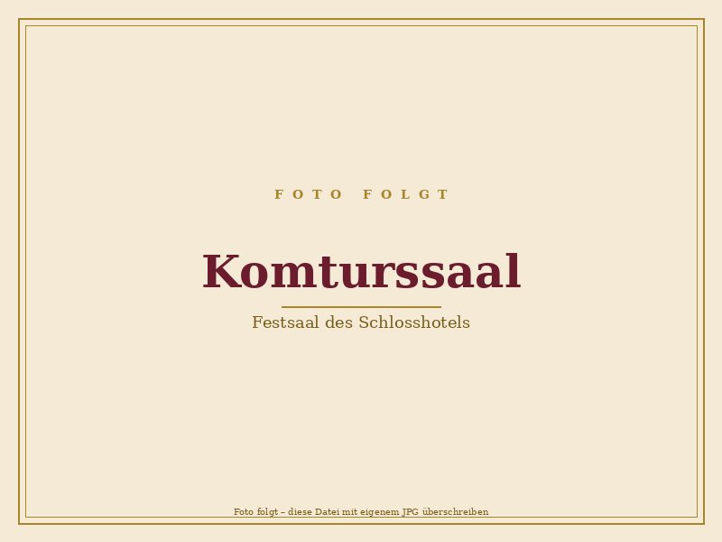 Komturssaal Schlosshotel Horneck – festlich für Rittermahl gedeckt