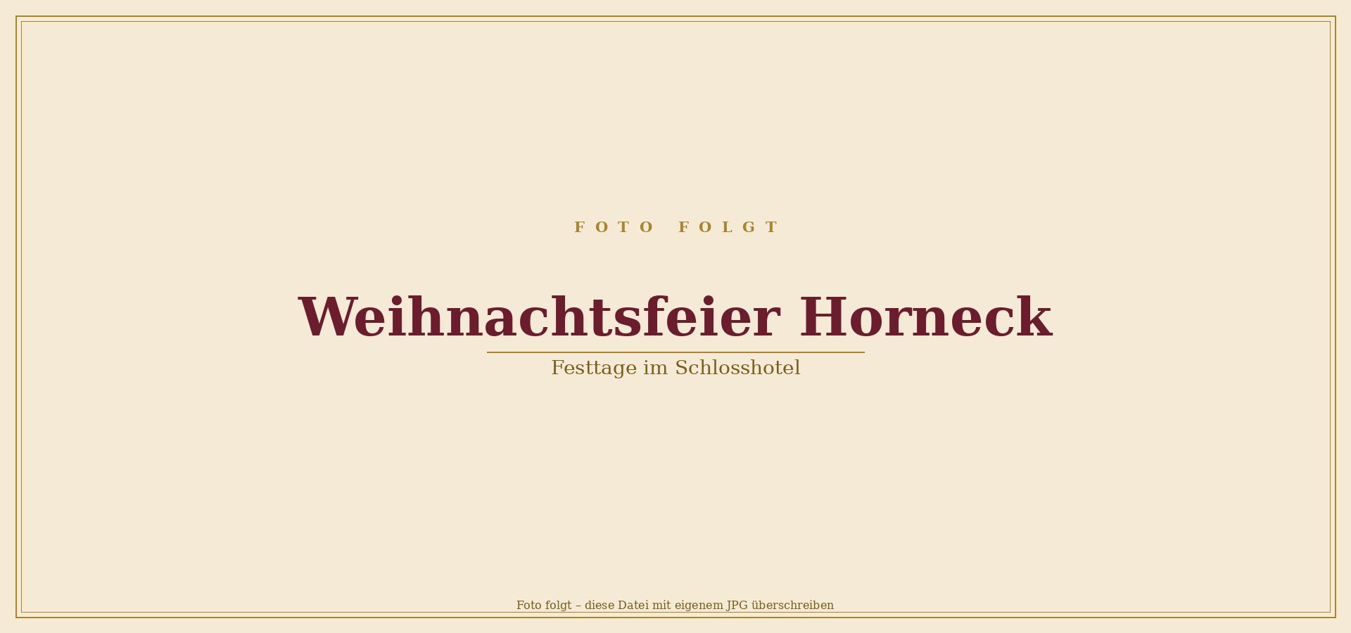 Weihnachtsfeier im Schlosshotel Horneck – festlicher Komturssaal im Winter